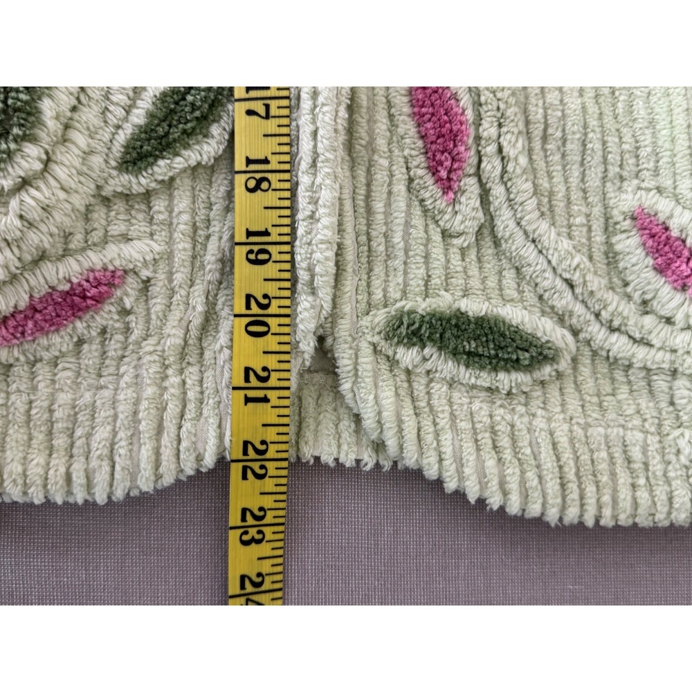 House of Chenille Bed Jacket Green Medium - Picture 10 of 11